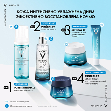 Купить Vichy Mineral 89 75 мл гель-сыворотка увлажняющая для лица