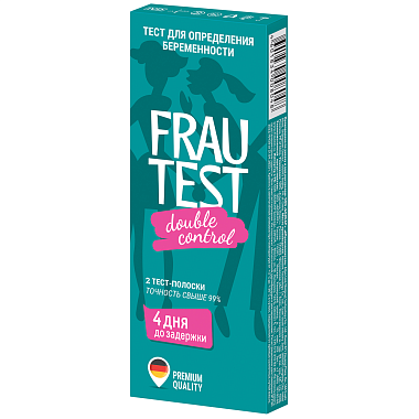 Купить Frautest Double control 2 шт тест для определения беременности