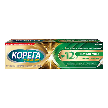 Купить Корега 40 г крем для фиксации зубных протезов нежная мята