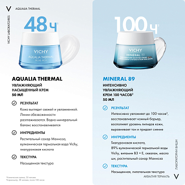 Купить Vichy Aqualia Thermal 50 мл крем увлажняющий насыщенный