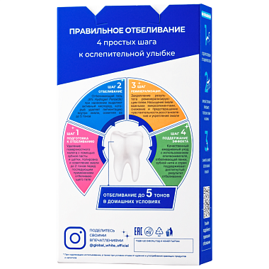 Купить Global White 7 пар полоски отбеливающие активный кислород