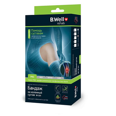 Купить B.Well MED W-331 бандаж для коленного сустава размер M бежевый
