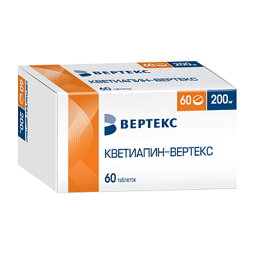 Купить Кветиапин 200 мг 60 шт таблетки покрытые пленочной оболочкой