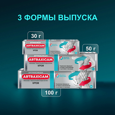 Купить Артраксикам 50 г 30 мг/г + 100 мг/г крем для наружного применения
