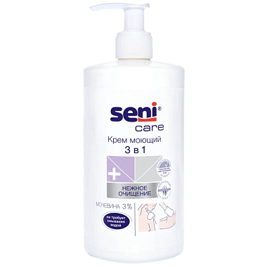 Купить Seni Care крем 500мл 3в1 моющий