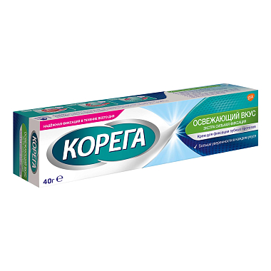Купить Корега 40 г крем для фиксации зубных протезов освежающий