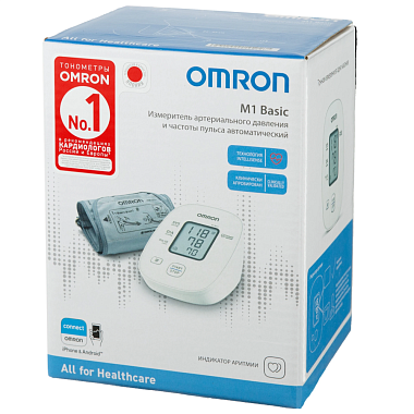 Купить Omron M1 Basic (RU) тонометр автоматический без адаптера со средней манжетой 22-32 см