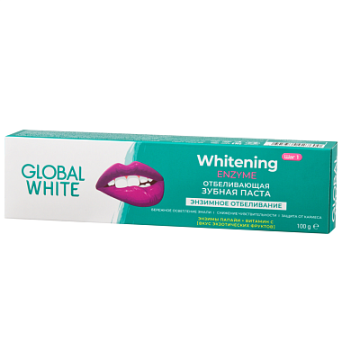 Купить Global White 100 г паста зубная отбеливающая энзимное отбеливание