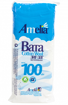 Купить Вата хирург Зиг-Заг AMELIA 100г