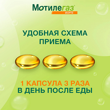 Купить Мотилегаз Форте 120 мг 20 шт капсулы