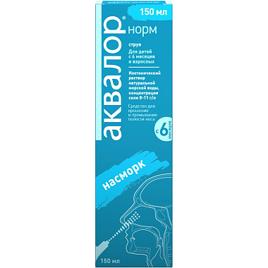 Купить Аквалор Норм 150 мл спрей для промывания носа