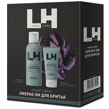 Купить Lierac Homme набор для бритья 150 мл пена для бритья + 75 мл бальзам после бритья