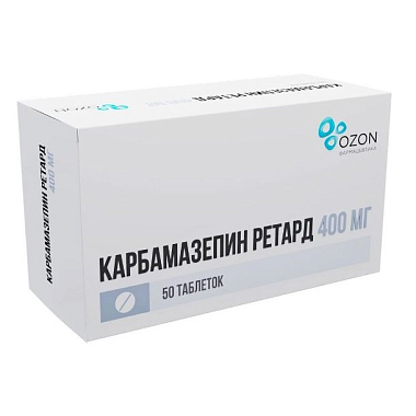 Купить Карбамазепин Ретард 400 мг 50 шт таблетки с пролонгированным высвобождением