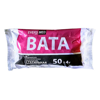 Купить Evers Med 50 г вата медицинская гигроскопическая хирургическая стерильная