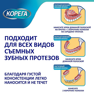 Купить Корега Экстра Сильный крем для фиксации зубных протезов 70 г 2 шт мятный вкус