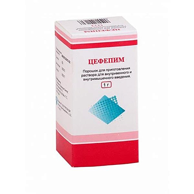 Купить Цефепим 1 г 1 шт порошок для приготовления раствора для внутривенного и внутримышечного введения флакон