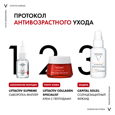 Купить Vichy Liftactive Supreme 30 мл сыворотка-филлер гиалуроновая пролонгированного действия