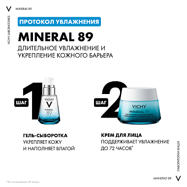 Купить Vichy Mineral 89 Гель-сыворотка увлажняющая для лица, 30мл