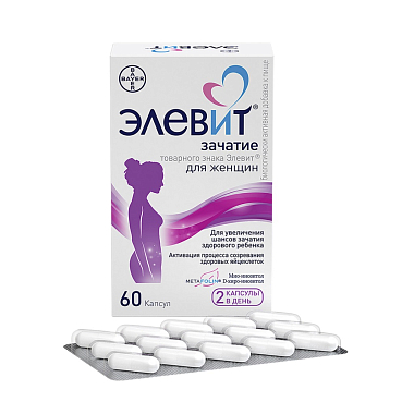 Купить Элевит Зачатие 60 шт капсулы