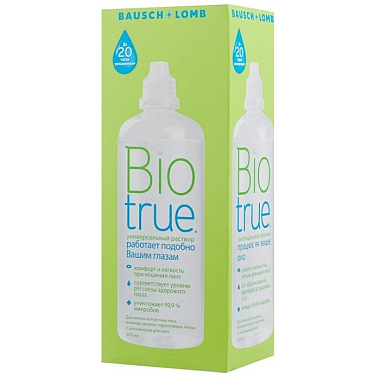 Купить Bio True 300 мл раствор для ухода за мягкими контактными линзами