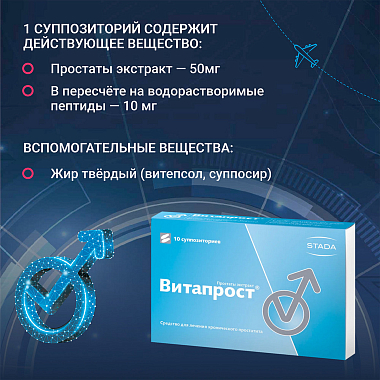 Купить Витапрост 10 мг 10 шт суппозитории ректальные