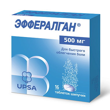 Купить Эффералган 500 мг 16 шт таблетки шипучие