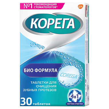 Купить Корега Био Формула таблетки д/обработ з/протезов №30