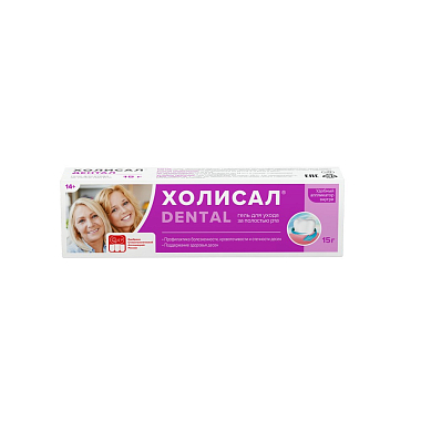 Купить Холисал Dental 15 г гель стоматологический для ухода за полостью рта