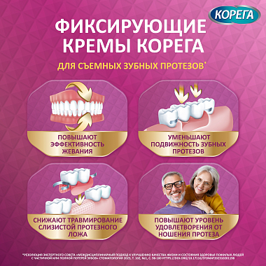 Купить Корега Экстра Сила 40 г крем для фиксации зубных протезов максимальная фиксация + комфорт нейтральный вкус