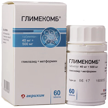 Купить Глимекомб таб 40мг+500мг №60