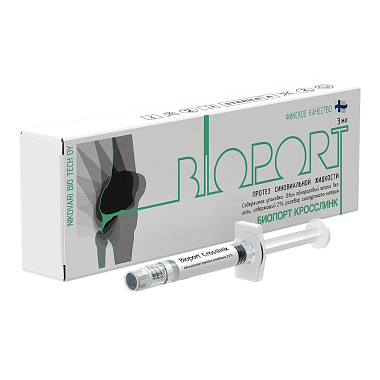 Купить Биопорт Кросслинк 2% 3 мл 1 шт протез синовиальной жидкости шприц