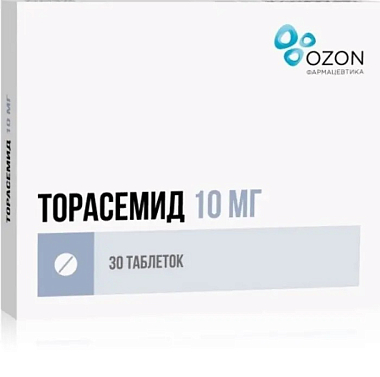 Купить Торасемид 10 мг 30 шт таблетки