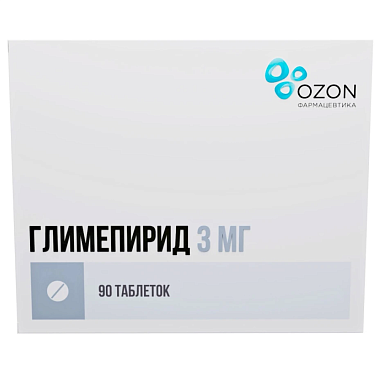 Купить Глимепирид 3 мг 90 шт таблетки