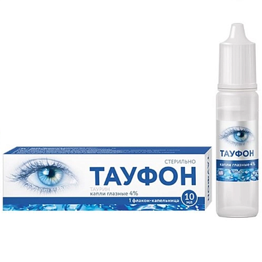 Купить Тауфон 4% 10 мл капли глазные