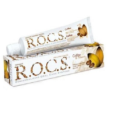 Купить Rocs 74 г паста зубная кофе и табак