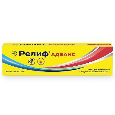 Купить Релиф Адванс 25 г мазь для ректального и наружного применения