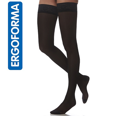 Купить Ergoforma чулки компрессионные 2 класс Unisex размер 4 закрытый носок черные