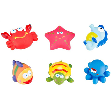 Купить Roxy Kids 6 шт набор игрушек для ванной морские жители