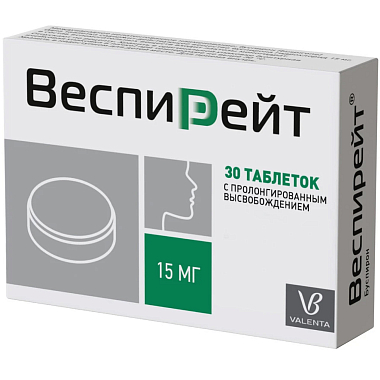 Купить Веспирейт 15 мг 30 шт таблетки с пролонгированным высвобождением