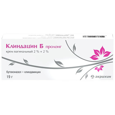 Купить Клиндацин Б пролонг  2 % + 2 % 19 г крем вагинальный туба