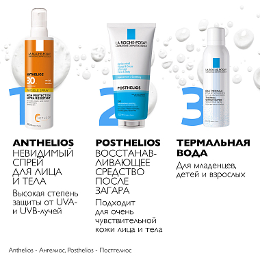 Купить La Roche-Posay Posthelios 200 мл средство после загара восстанавливающее