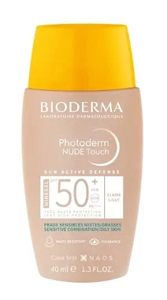 Купить Bioderma Photoderm Флюид с тоном SPF50+ светлый, 40мл
