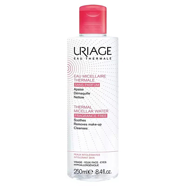 Купить Uriage Thermal Micellar Water 250 мл вода мицеллярная очищающая без ароматизаторов для гиперчувствительной кожи