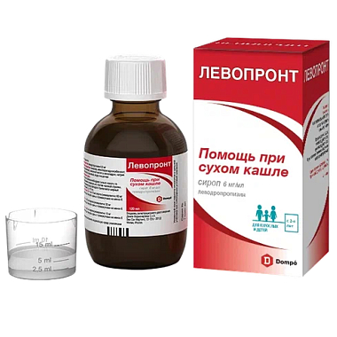 Купить Левопронт 0,006 г/мл 120 мл сироп флакон