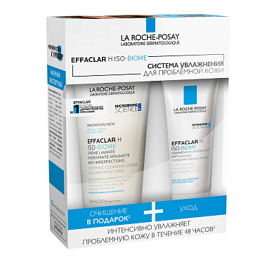 Купить La Roche-Posay Effaclar H Iso-Biome набор 200 мл гель + 40 мл уход