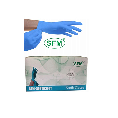 Купить SFM 100 шт перчатки нитриловые смотровые нестерильные размер M