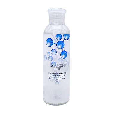 Купить Eco Branch Hyaluronic Acid Skin Toner 250 мл тонер гипоаллергенный с гиалуроновой кислотой