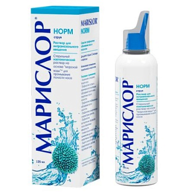 Купить Марислор Норм 125 мл раствор для интраназального введения стерильный изотонический струя
