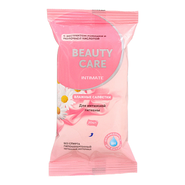 Купить BC beauty care 20 шт салфетки для интимной гигиены экстрактом ромашки и молочной кислоты