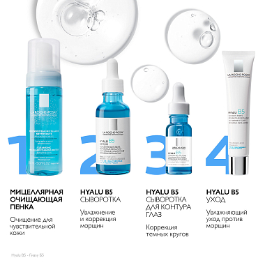 Купить La Roche-Posay Hyalu В5 15 мл сыворотка  концентрированная для контура глаз против морщин, темных кругов и следов усталости
